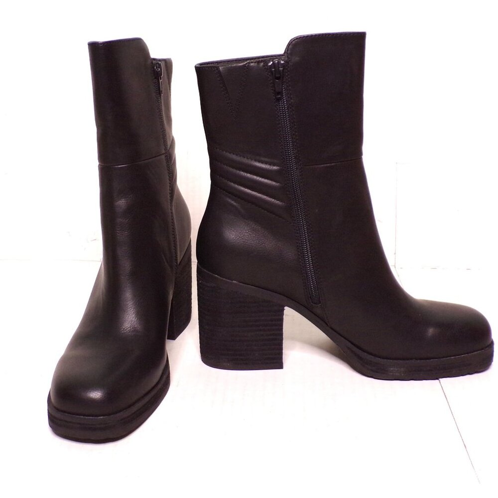 Korks Moergan Block Heel Side Zip Boot 9 Black - image 4
